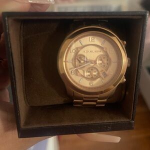 Michael Kors Oversized Runway Rose Gold Tone Watch